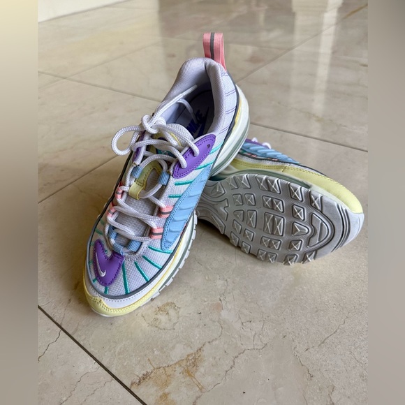 Nike Air Max 97 Pastel Colour Block Sneaker US 7 Wore Once Super Unique - Picture 9 of 9